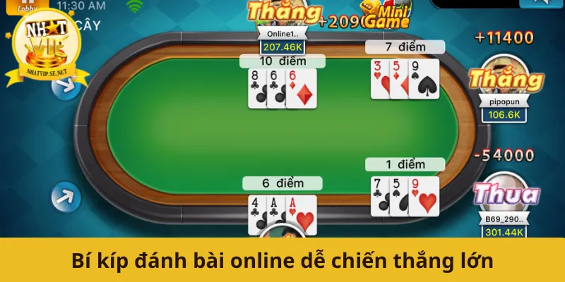 Bí kíp đánh bài online dễ chiến thắng lớn