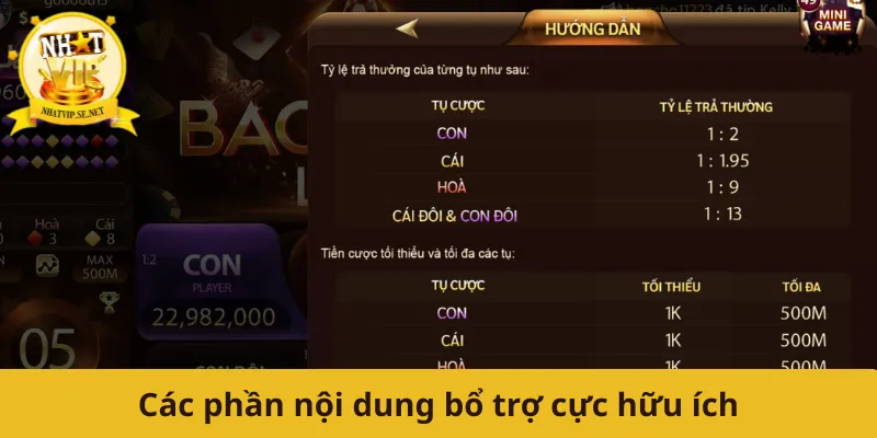 Các phần nội dung bổ trợ cực hữu ích