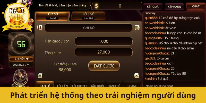 Phát triển hệ thống theo trải nghiệm người dùng