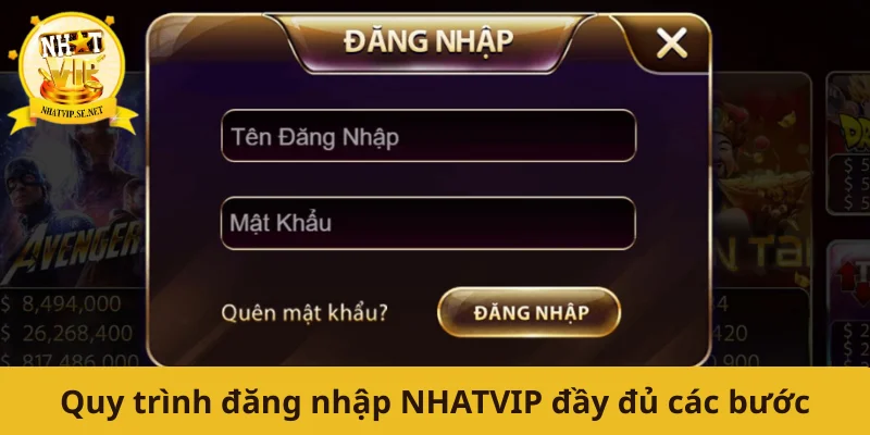 Quy trình đăng nhập NHATVIP đầy đủ các bước