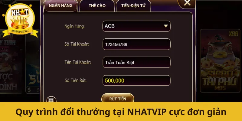 Quy trình đổi thưởng tại NHATVIP cực đơn giản