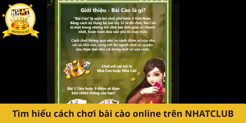 Tìm hiểu cách chơi bài cào online trên NHATCLUB