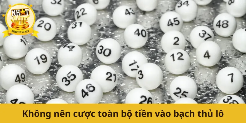 Không nên cược toàn bộ tiền vào bạch thủ lô