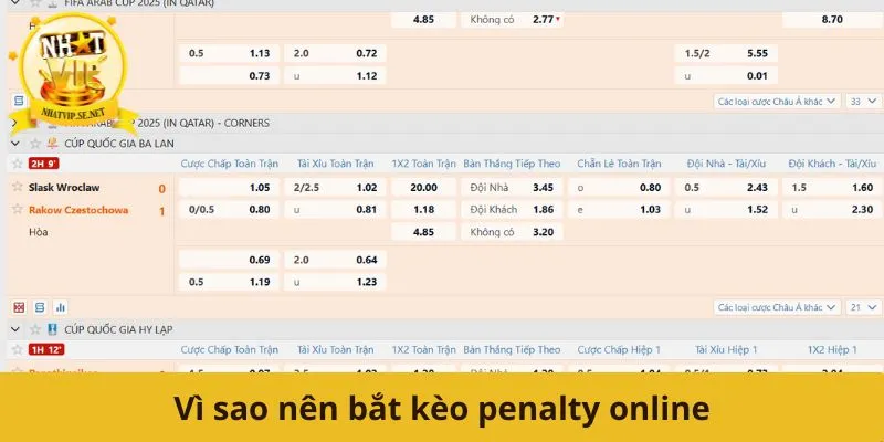 Vì sao nên bắt kèo penalty online